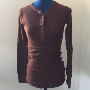 Free people long sleeve top with metal detailing
